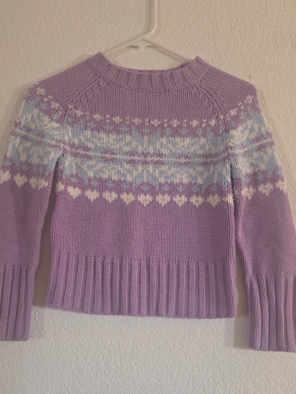 Cherokee Lavender Fair Isle Pullover Sweater